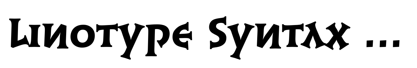 Linotype Syntax Lapidar Serif Text Heavy
